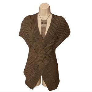 Escio Anthropologie Small Brown Weaved Sweater